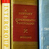 Stack of psychology and research books